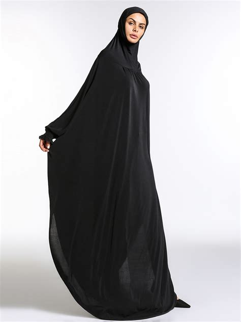 Arab Women Loose Burqa Islamic Muslim One Piece Abaya Jilbab Hijab