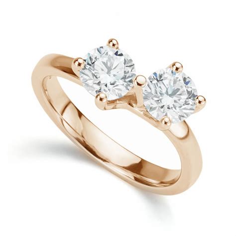 Two Diamond Twist Engagement Ring