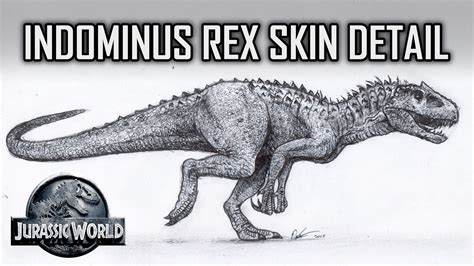 How To Draw Indominus Rex Full Body Jurassic World Tutorial Tuesday