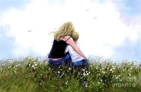 Mother And Son Hugs Blondes Painting By Vickie Wade Pixels