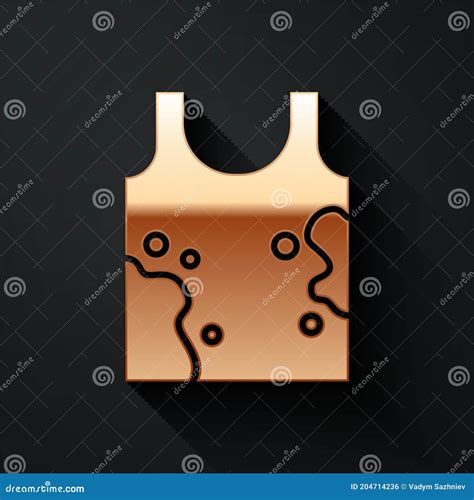 Oro Sucio Camiseta Icono Aislado Sobre Fondo Negro Estilo De Sombra Larga Vector Stock De