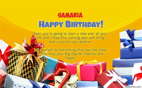 Happy Birthday Samaria Pictures Congratulations