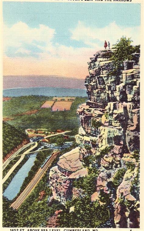 View Of Lovers Leap And The Narrows Cumberlandmaryland Cumberland