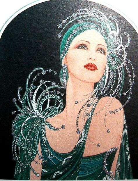 Flapper Lady Art Deco Illustration Art Deco Paintings Art Deco Posters