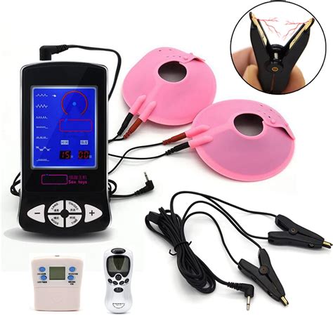 Amazon Com Electric Shock Pulse Therapy Kit Electro Shock Nipple Clamps Breast Chest Paste