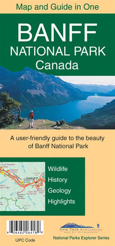 Wegenkaart Landkaart 01 Banff National Park Map And Guide In One
