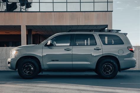 2021 Toyota Sequoia Trd Pro In Lunar Rock Drivers Side View