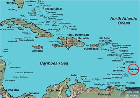 Mapa Barbados Patrz Pl