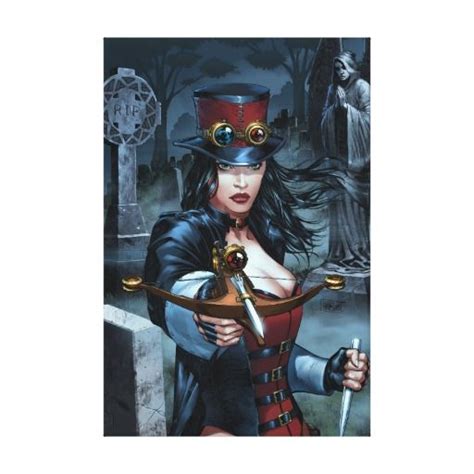 Female Van Helsing Vampire Hunter Comic Art Stretched Canvas Prints Steampunk Steampunk Fashion