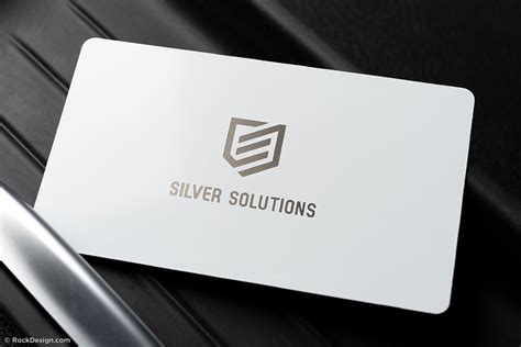 Maybe you would like to learn more about one of these? Rounded corner black and white metal business card template - Silver Solutions
