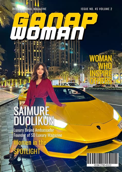 Digital Cover Saimure Duolikun Founder Of Sd Luxury Magazine Ganap