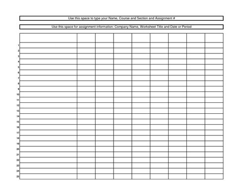 Free Printable Bookkeeping Sheets General Ledger Free Office Form