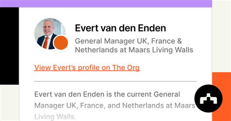 Evert Van Den Enden General Manager Uk France And Netherlands At Maars