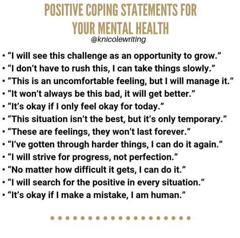 Positive Coping Statements Positivity It Gets Better Encouragement