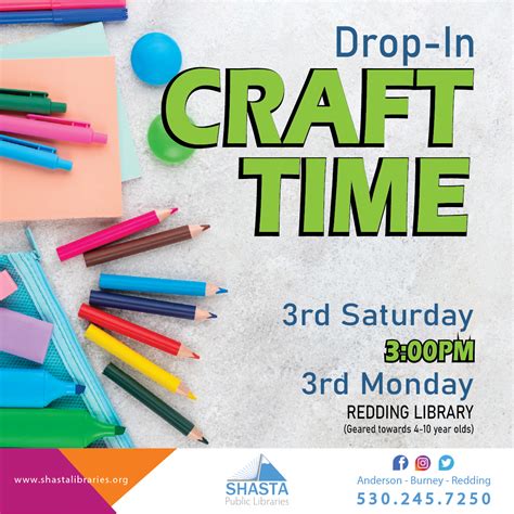 Redding Library Drop In Craft Time North State Parent Magazine