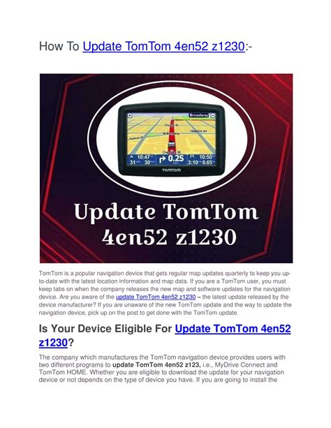 Ppt Update Tomtom 4en52 Z1230 Powerpoint Presentation Free Download