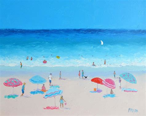 Blue Skies Beach Painting Painting By Jan Matson