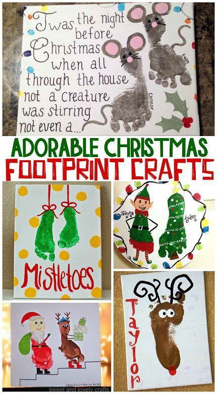 Adorable Christmas Footprint Crafts For Kids Christmas Footprint