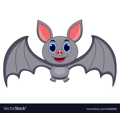 Cute Bat Cartoon Royalty Free Vector Image Vectorstock