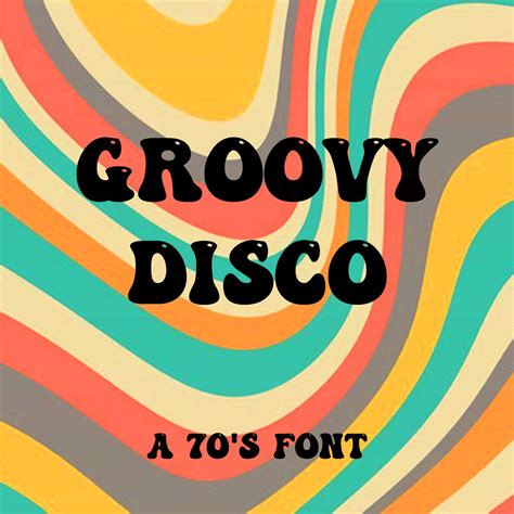 Groovy Disco Font 70s Vintage Funky Hippy Style Font Etsy España