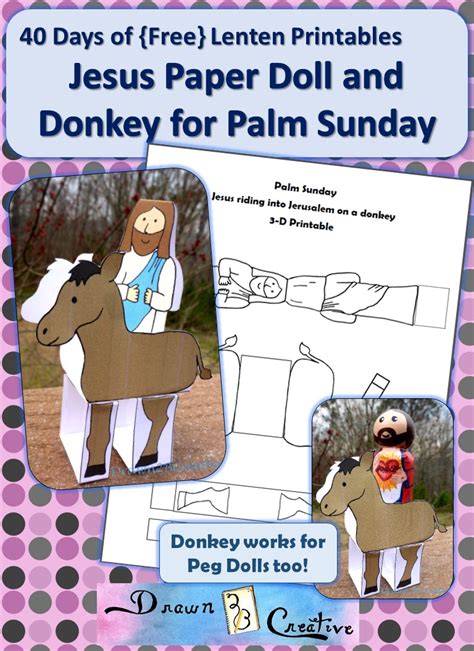 40 Days Of Free Lenten Printables Palm Sunday 3 D Craft Drawn2bcreative