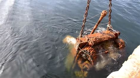 Sunken Ship Filled With Wwii Tanks Raised From The Deep After 75 Years