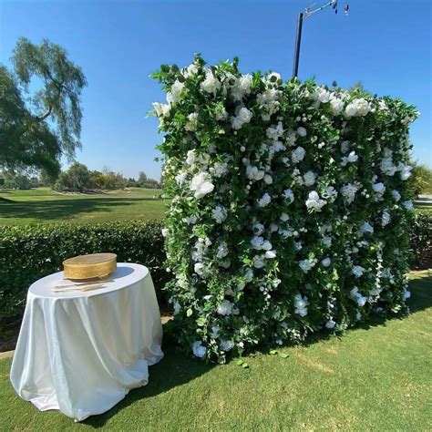 Flower Wall Lush Green And White Rental Only Event Backdrop Etsy
