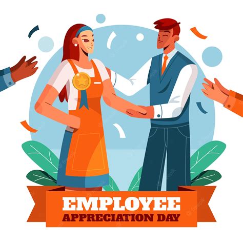 Free Vector Flat Employee Appreciation Day Illustration