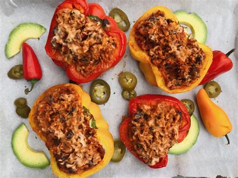 Stuffed Bell Peppers With Black Beans And Rice Core Nutrition Health