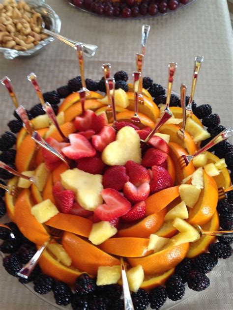 40th Anniversary Party Fruit Tray Heart Shaped Strawberries And Heart