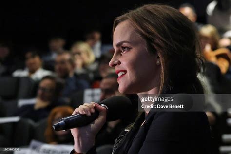 Emma Watson Asks A Question From The Audience During A Qanda At The