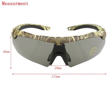 High Impact Shooting Camouflage Sunglasses With Optical Frame Insert