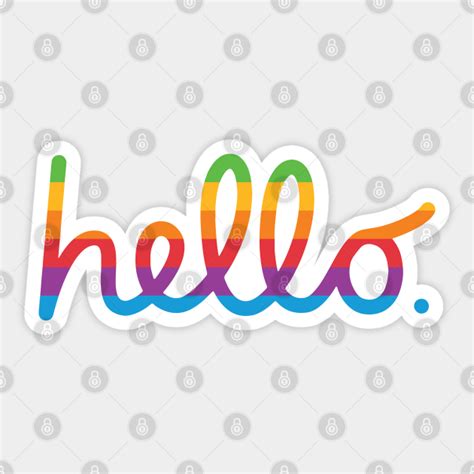 Hello Lisa Rainbow Apple Apple Sticker Teepublic