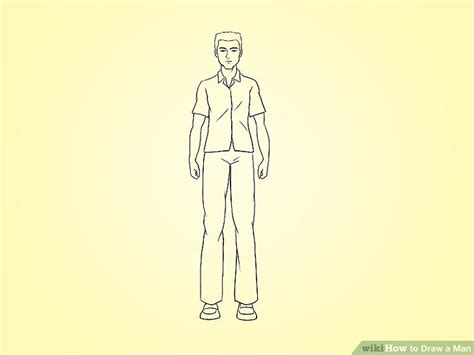 Then draw a curve under it. 4 Ways to Draw a Man - wikiHow