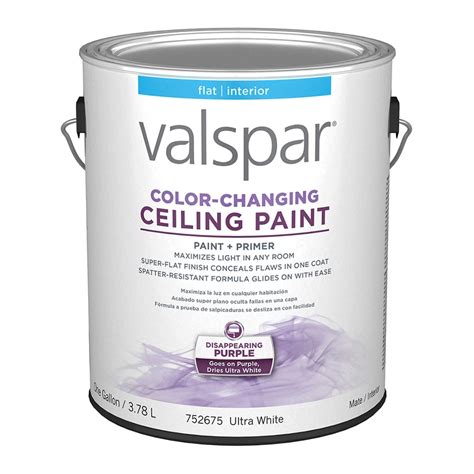 Valspar Ceiling Flat Ultra White Latex Paint Actual Net Contents 128