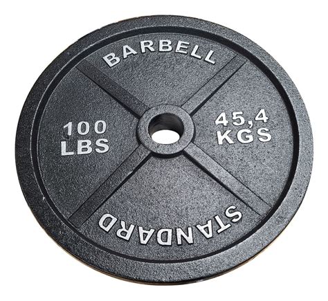 Standard Barbell Olympic Weight Plates 25 5 10 25 45 And 100 Lb
