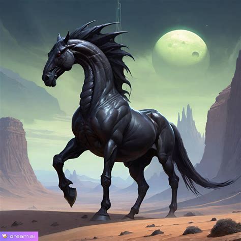 Black Horse On A Alien Desert Planet By Sostitanic1912 On Deviantart