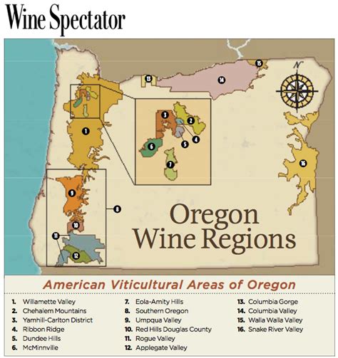 The Wine Regions Of Oregon Wine Region Map Wine Map Oregon Wine