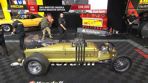 Mecum Auctions Monterey 1964 Munsters Dragula Coffin Dragster Replica