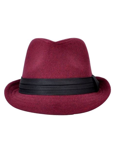 Mens All Season Fashion Wear Fedora Hat Red Ct12boas7t1 Fashion