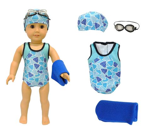 doll clothes swimsuit set outfit fits 18 inch american girl and other 18 inch inch dolls