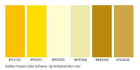 Golden Cream Color Scheme Cream Cream Color Scheme Color Schemes