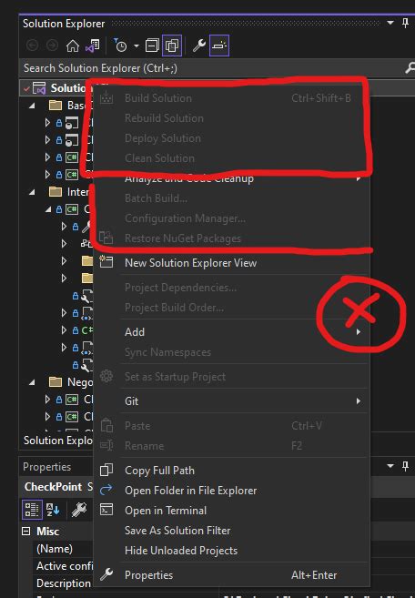 Solved Error Visual Studio The Build Must Be Stopped Before The Solution Can Be Closed