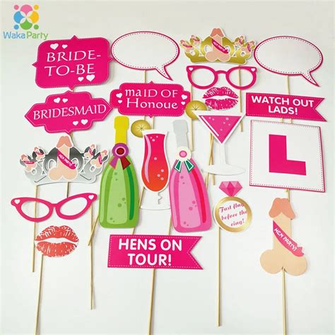 Naughty Wedding Bachelorette Party Photo Booth Props Diy Kit Girls Night Out Ladies Do Hen Party