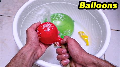 Pop Colorful Water Balloons Popping Balloon Slow Motion Youtube
