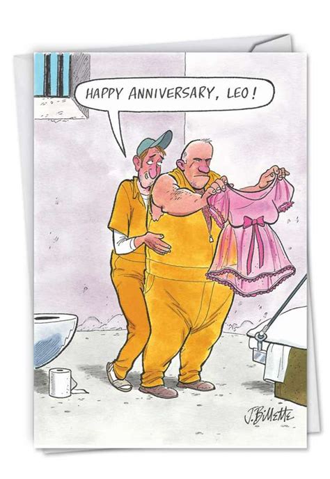 Prison Love Cartoons Anniversary Greeting Card John Billette