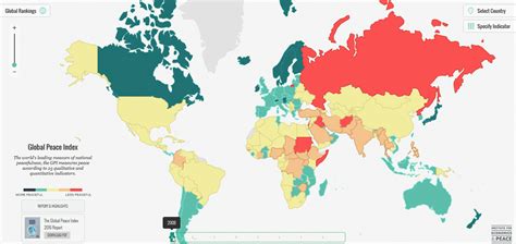 Global Peace Index 2016 Vivid Maps
