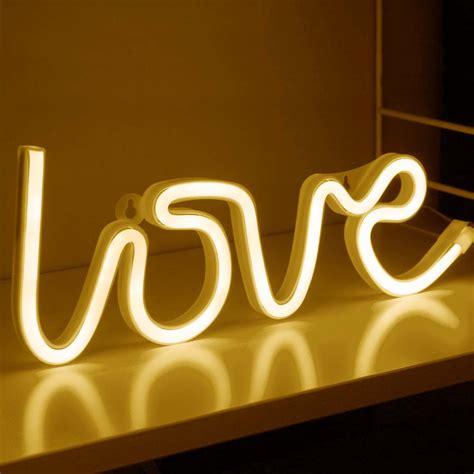 Love Neon Light Sign Led Wall Decor Lights Usb Tableclothsfactory