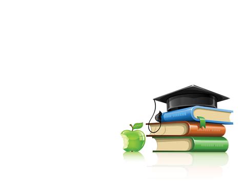Books And Apple Powerpoint Templates Education Free Ppt Backgrounds