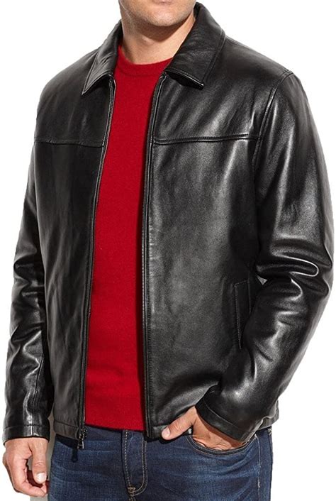 Ybm Leather Mens Lambskin Bomber Biker Jacket Xl Black Amazonca Clothing Shoes And Accessories